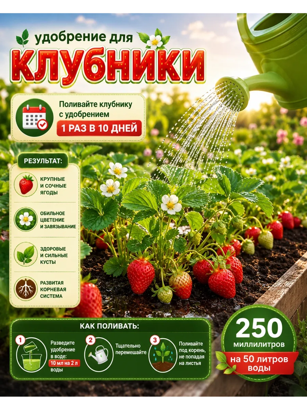 Комплексное удобрение для клубники 250 мл