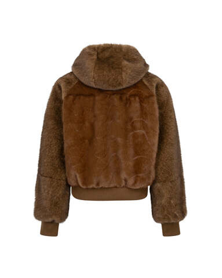 CARELLI КУРТКА-БОМБЕР ИЗ ИСКУССТВЕННОГО МЕХА, КОРИЧНЕВЫЙ