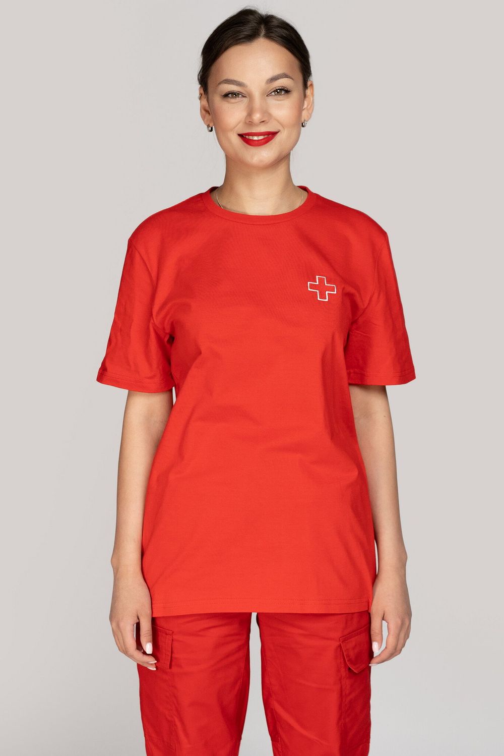 Футболка женская Скорая помощь MedicLine КРАСНАЯ