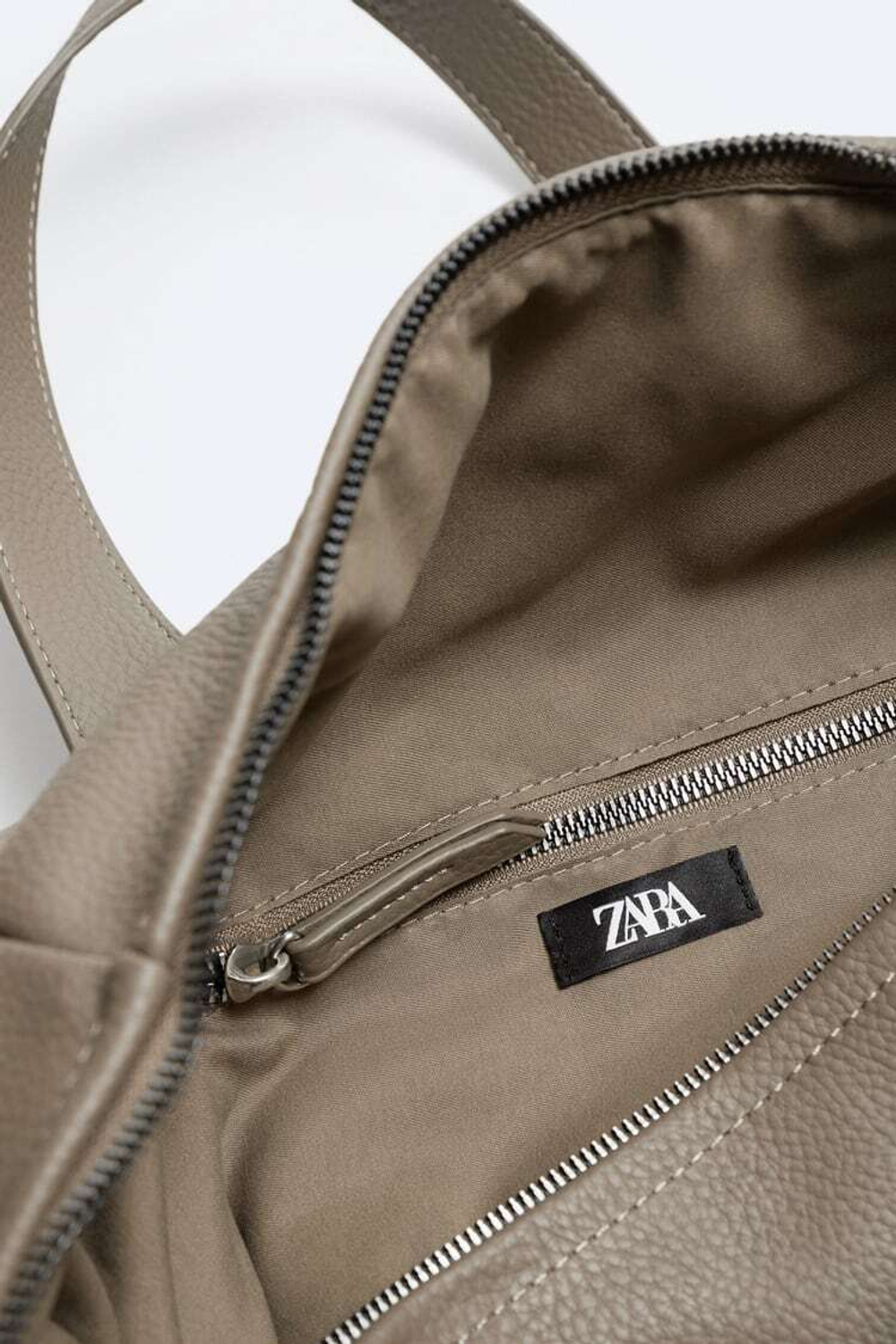 ZARA СУМКА-БОУЛИНГ SOFT С ТИСНЕНИЕМ, ЗЕЛЕНЫЙ