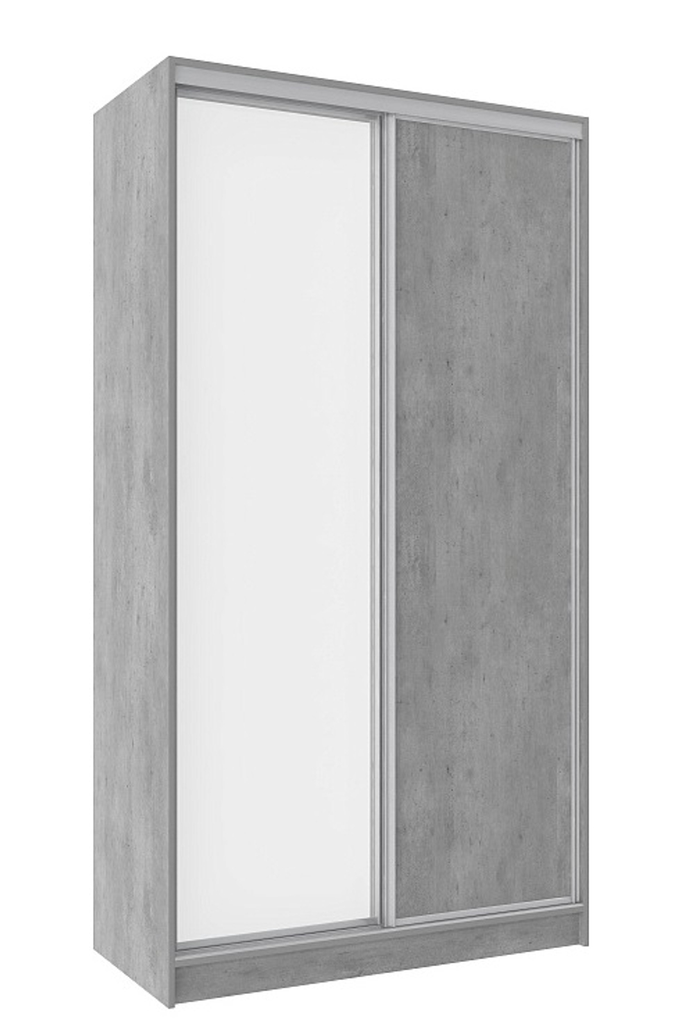 Шкаф-купе двухдверный с зеркалом 1200 Домашний Atelier светлый