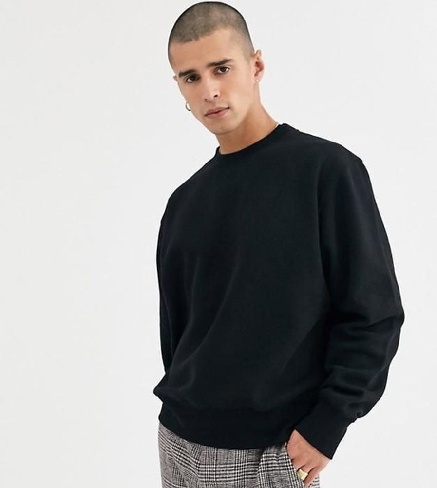 СВИТШОТ РЕГЛАН, ФУТЕР 290, 80%Х/Б, 20%ПЭ, ЧЕРНЫЙ ПРЕМИУМ M-305 52 (XL)