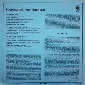 Krzysztof Penderecki / Kosmogonia (LP)