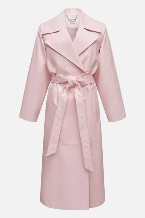 Тренч из экокожи