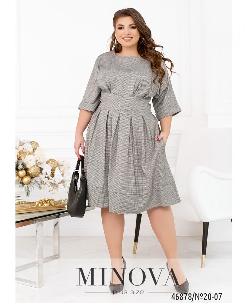 Платье 20-07-Светло-серый Minova