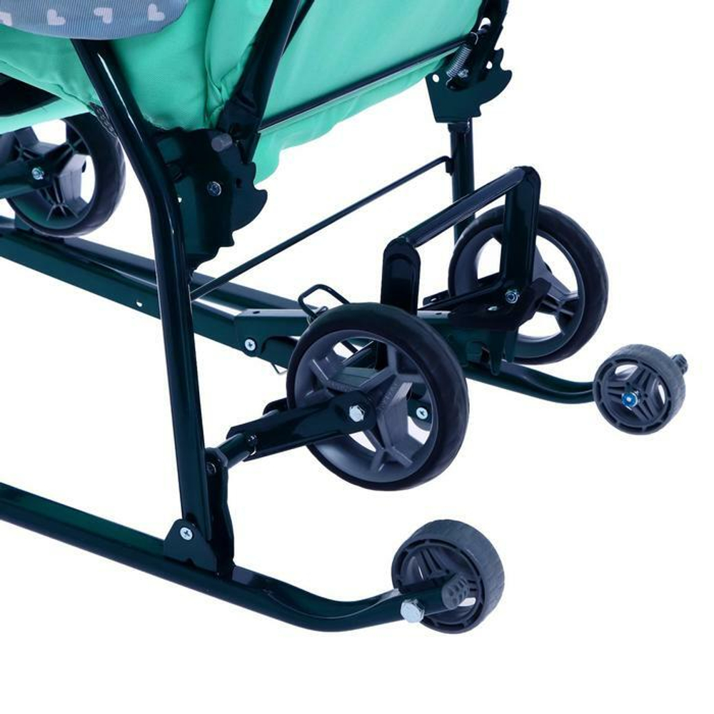 Санки-коляски «Наши детки» 5-2 мятный (арт. НДТ5-2/3)