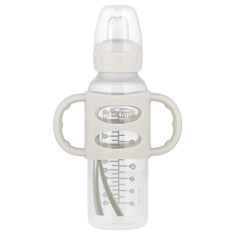 Dr. Brown's, Бутылочка с носиком Sippy, для детей старше 6 месяцев, серая, 250 мл (8 унций)