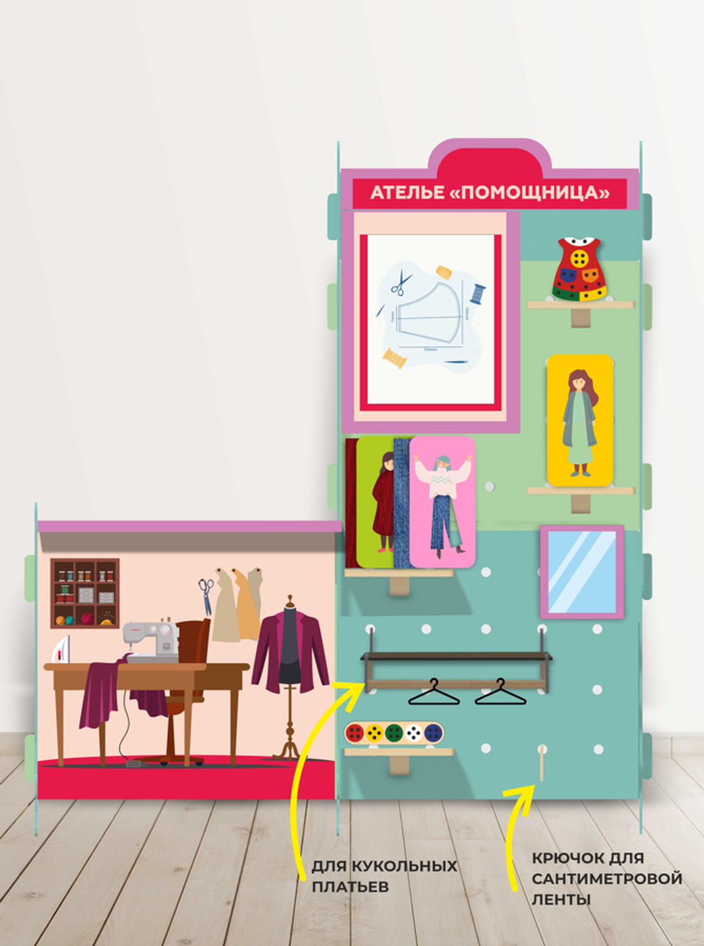 Сюжетно-ролевая ширма комплект Ателье