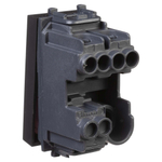 Кнопка модульная, "Avanti", "Черный матовый", 1 модуль