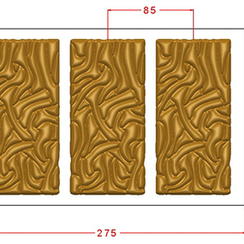 854 | Форма для шоколадных плиток "Волна" (275х175 мм)