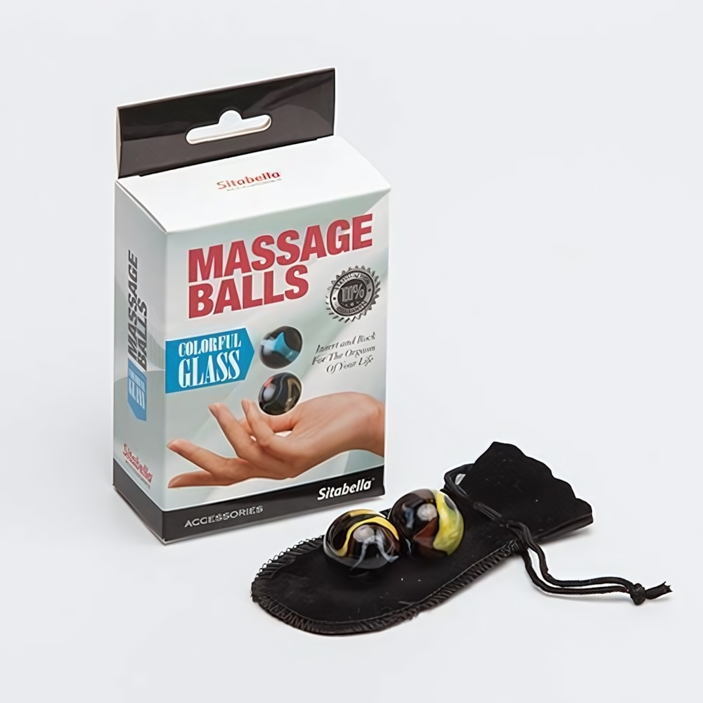 Стеклянные вагинальные массажные шарики (Цвет: коричневый)