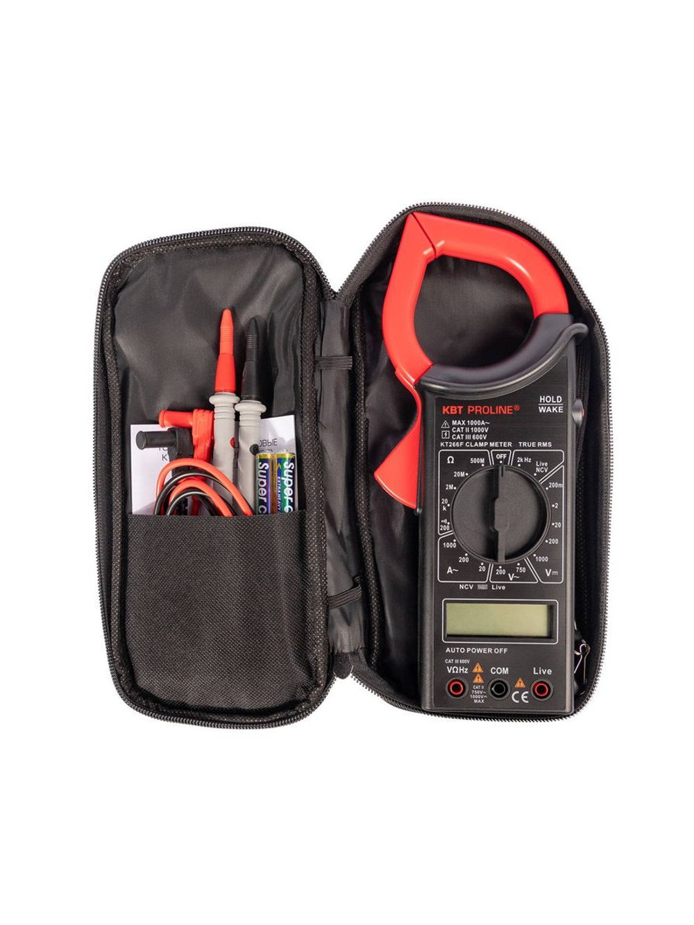 Клещи токовые цифровые "PROLINE" KT 266F КВТ 79133