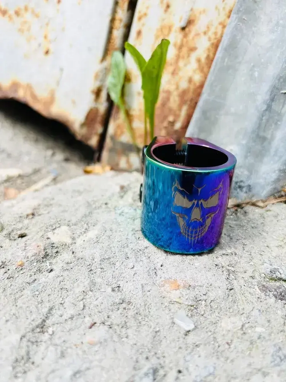 Хомут HIPExtreme SE "Череп" 2 болта, IHC 31.8, неохром