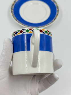 Кофейная пара синяя Yves Saint Laurent by Yamaka