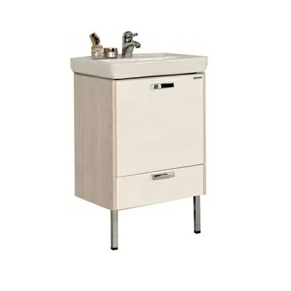 Тумба-умывальник Йорк 55 М Белый/Ясень фабрик