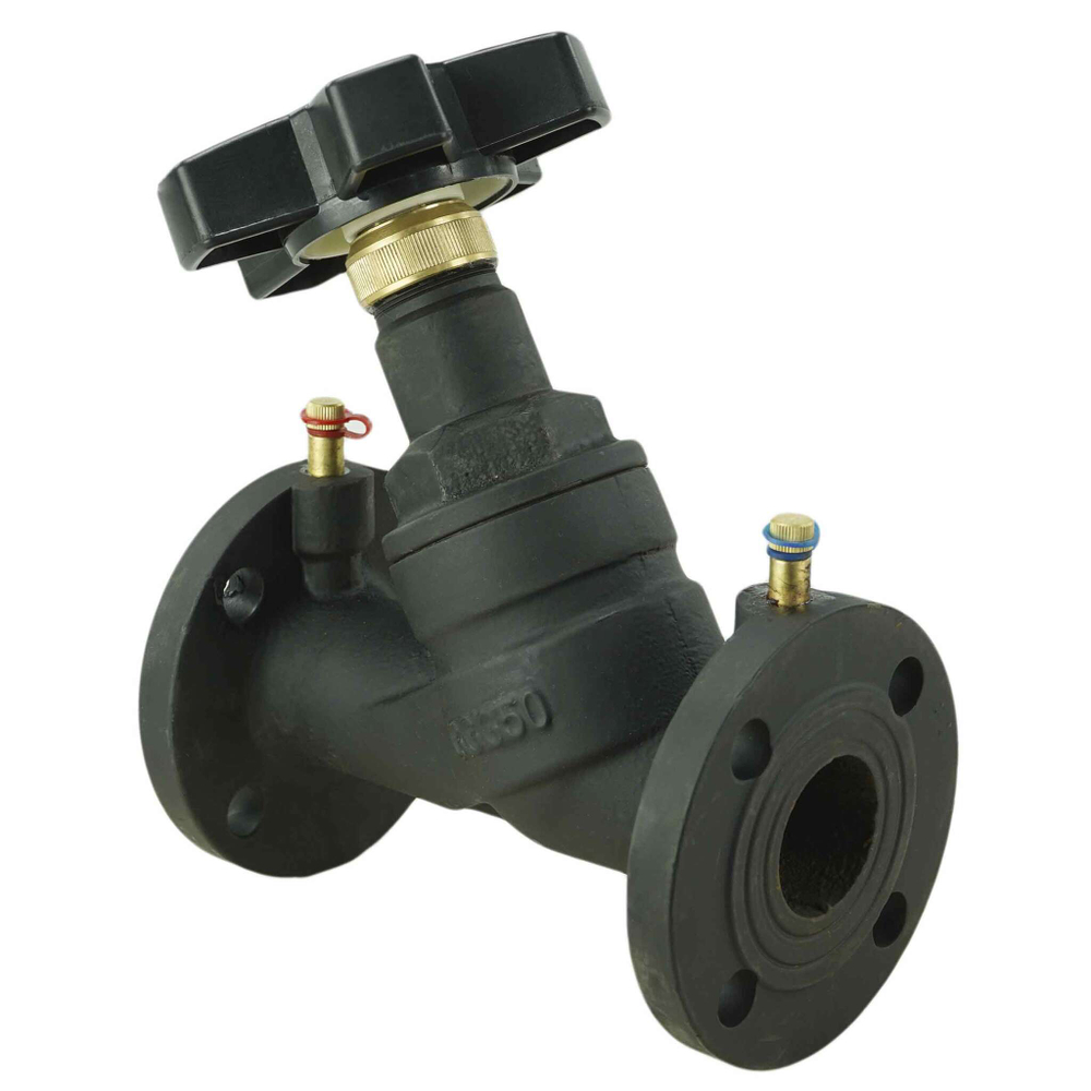 Static balancing valve Elephant VB1331V-F PSI 232 cast iron, flanged connection with nipples