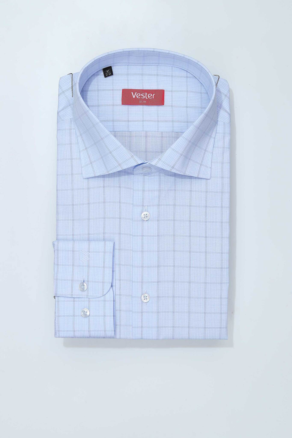 Сорочка мужская VESTER 515141 09 БОЛЬШИЕ РАЗМЕРЫ цвет голубой