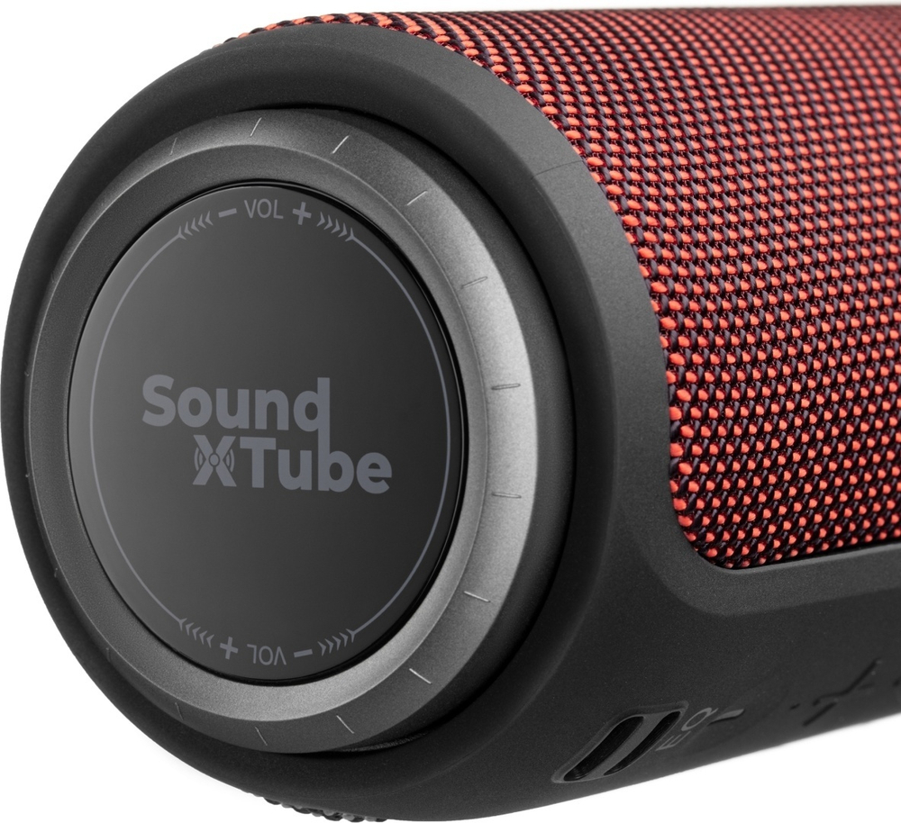 Портативная колонка 2E SoundXTube черный, красный
