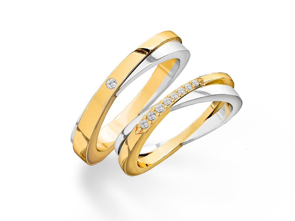 Обручальное кольцо с 8 бриллиантами