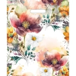 Пакет ПЭ с вырубной ручкой 36+3см Луговые цветы Артпласт (х50) (комплект 50 шт)