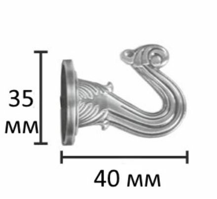 Крючок-держатель для штор Америка Ост, цвет латунь (2 шт)