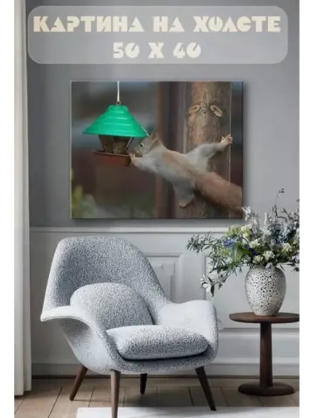 Картина на стену 40 X 50 Белка
