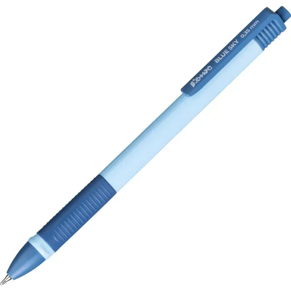 Ручка шариковая автомат. Комус Blue Sky, д.ш. 0,5 мм, гол.корп, манж, синяя