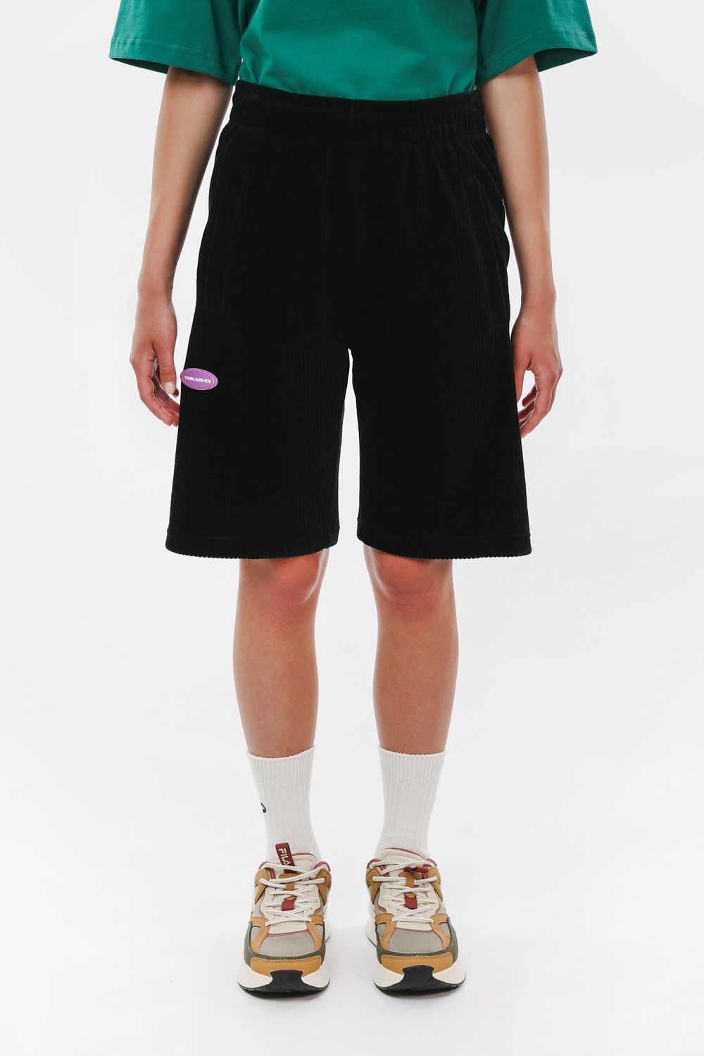 Шорты Ymkashix велюровые  черные
