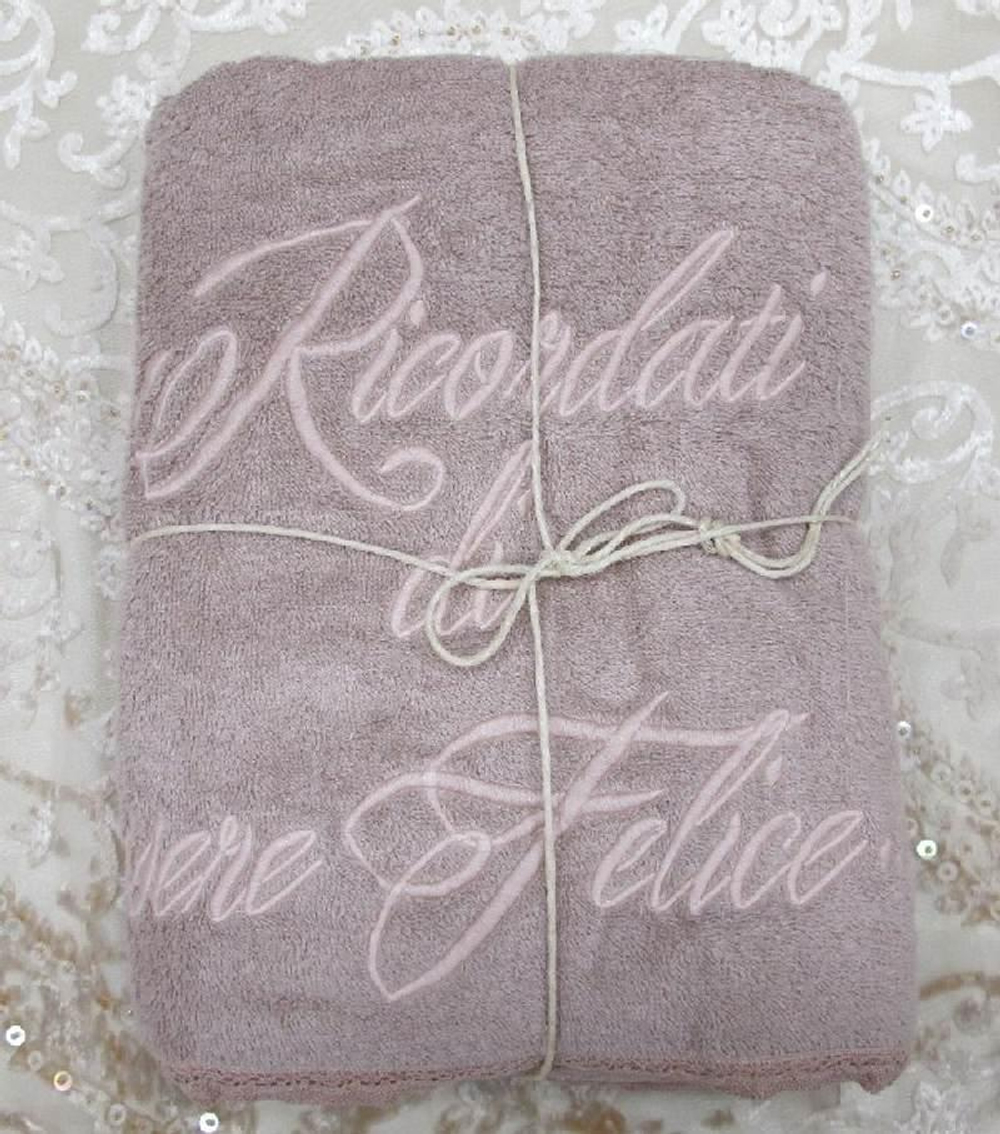 Полотенце 100х150 Opificio Dei Sogni Felicita peonia розовое