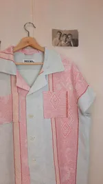 Рубашка Soeurs Льняная с Короткими Рукавами/Linen Gum Short Sleeve 2 розовая