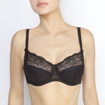 Бюстгальтер-балконет с кружевом (Размер: 75D) (Цвет: черный)