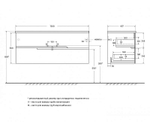 Тумба с раковиной Cezares DUET-N-1200-2C-SO-APR-P+CZR-8073-120-1-2 Голубая жемчужная