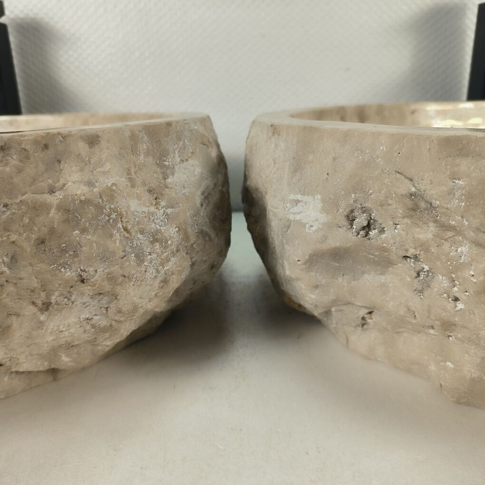 Каменная раковина из мрамора ПАРА!! Erozy Cream EM-04786 (60*50*15) 0193 из натурального камня