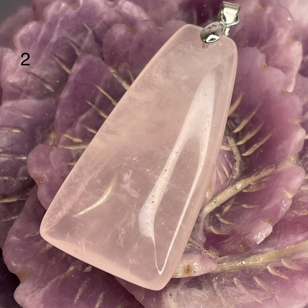 38963 Розовый кварц Кулон 20*40мм Бразилия