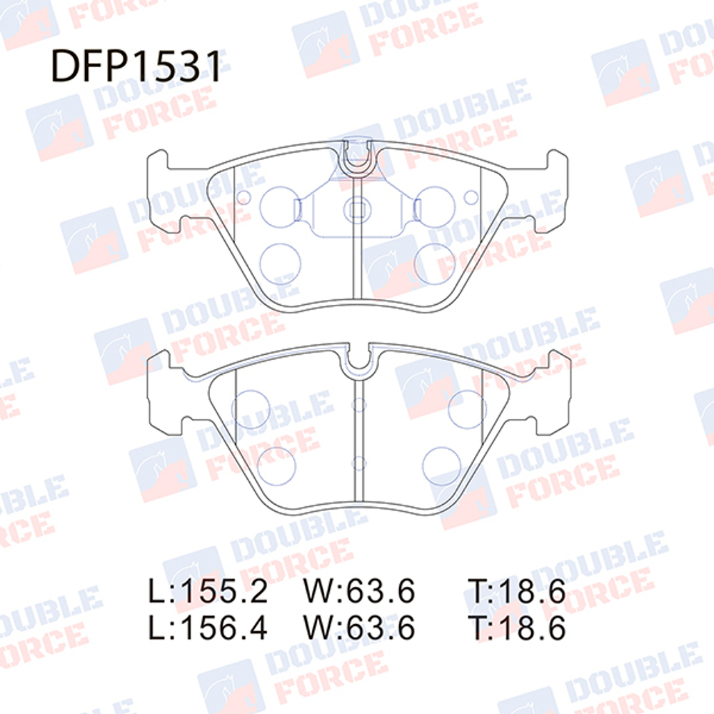 Колодки тормозные дисковые Double Force DFP1531