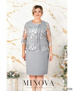 Платье 362СБ-серый Minova