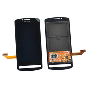 Дисплей для Nokia 700 (RM-670) в сборе с тачскрином Черный - Оригинал