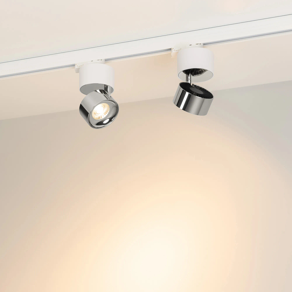 Светильник SP-PLURIO-TRACK-4TR-R77-9W Warm3000 (WH-CHR, 36 deg, 230V) (Arlight, IP20 Металл, 3 года) 038118