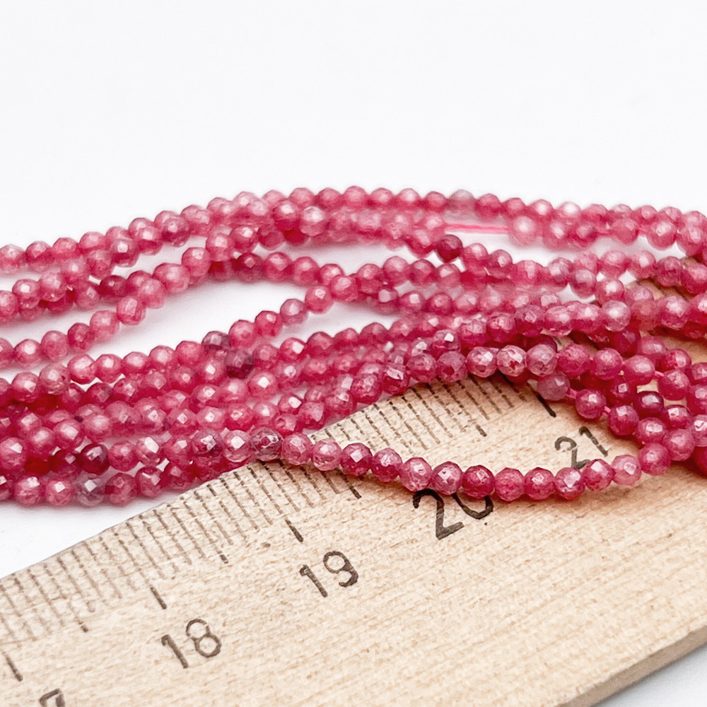 Фианит кракле (кубический цирконий), цвет турмалин, размер 2 мм, цена за нить около 195 шт (38 см)