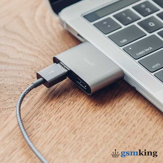 Moshi Adapter (USB-C PD port to 2 x USB A) Gray 99MO084214