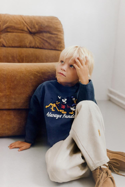 ZARA ФУТБОЛКА СРЕДНЕЙ ПЛОТНОСТИ MICKEY MOUSE AND FRIENDS © DISNEY, СИНИЙ