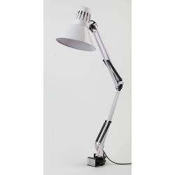 Настольный светильник ЭРА N-121-E27-40W-W на струбцине белый
