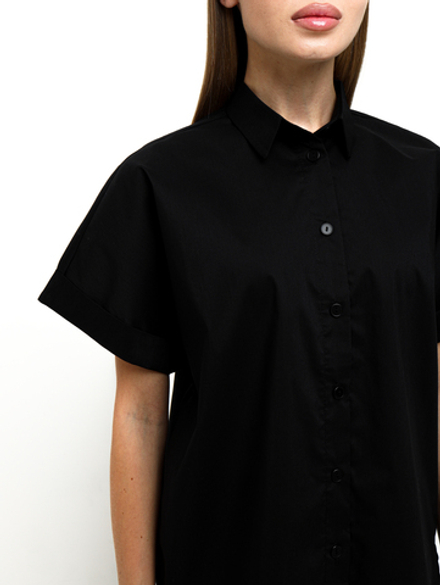 Рубашка с коротким рукавом, цвет черный