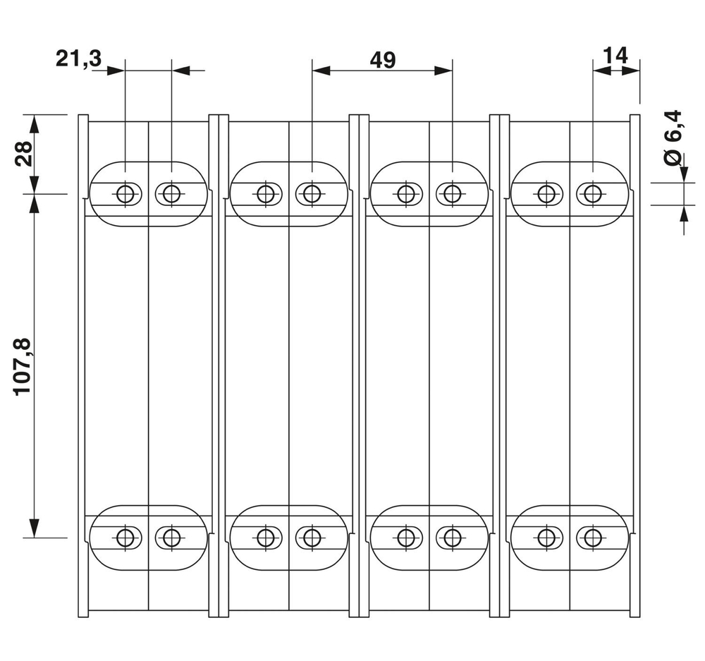 3076061 - RBO 12-4L-HC - Болтовые клеммы