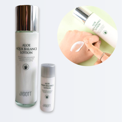 JIGOTT Подарочный уходовый набор корейской косметики с алоэ ALOE AQUA BALANCE SKIN CARE 3SET