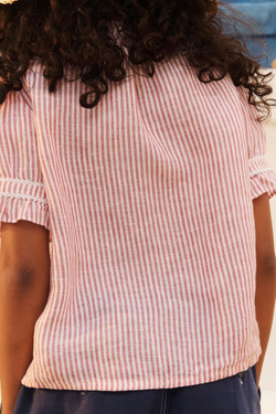 ZARA ЛЬНЯНАЯ РУБАШКА В ПОЛОСКУ - LIMITED EDITION, ПОЛОСКИ