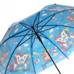 Зонт детский полуавтомат «Ultramarine - Единорожки», микс 4 цвета, 8 спиц, d-86см, длина в слож. виде 65см