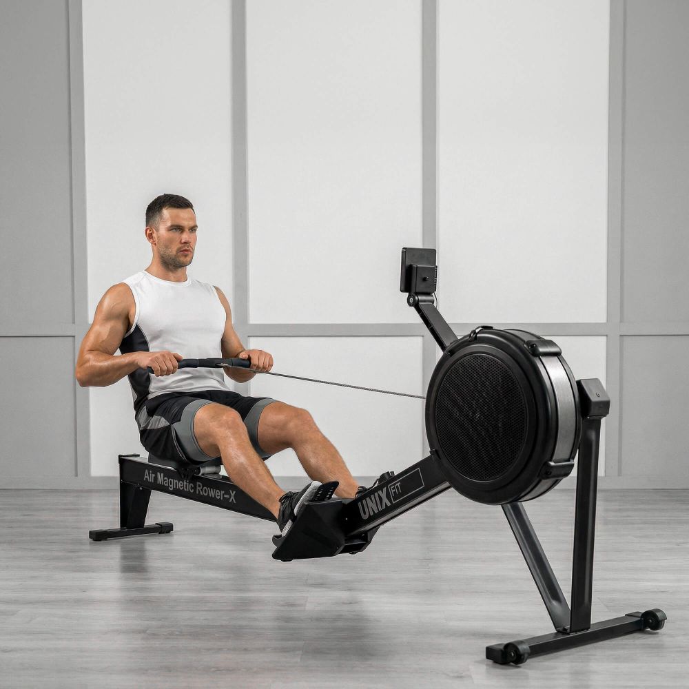 Гребной тренажер UNIX Fit Air Magnetic Rower-X Black