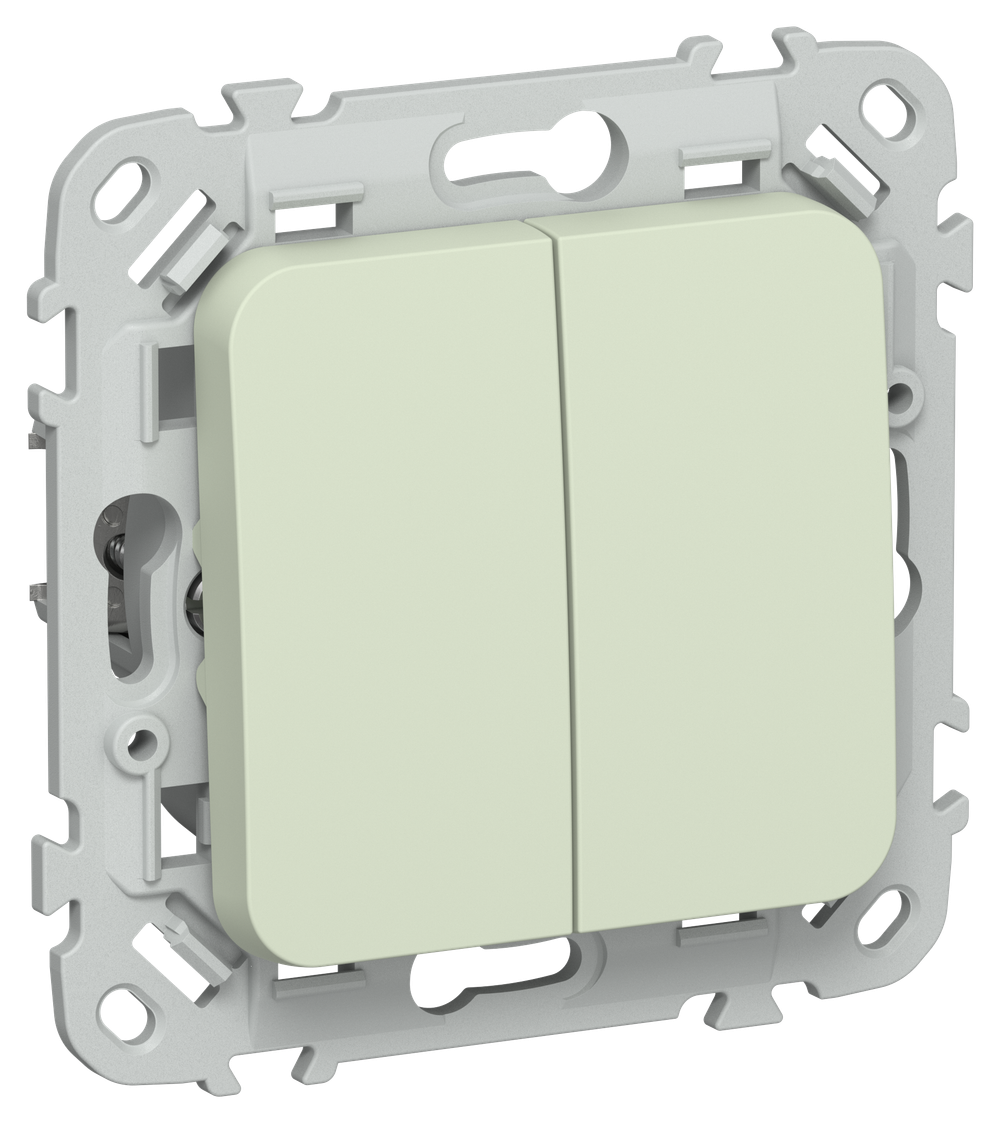 FLITE Выключатель 2-клавишный кнопочный 10А ВС12-2-0-ФлП панг IEK