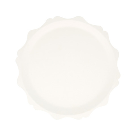 Тарелки "Бамбуковые кремовые с декоративным краем, бол." 8 шт. (28,6 x 28,3см)